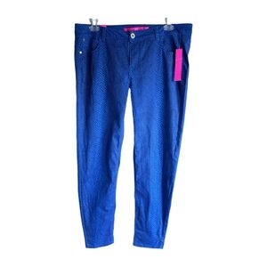 Tinseltown Women's Juniors Size 17 Blue‎ Snake Print Skinny Jeans